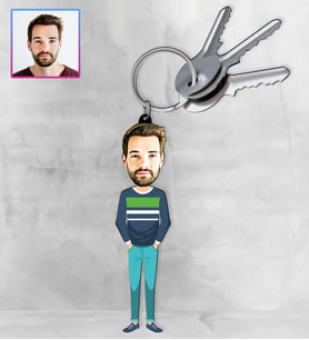 Kişiye Özel Karikatür Tasarım Anahtarlık 97163
