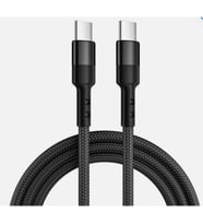 Samsung Galaxy M04/M14/M34/M54 5G ile Uyumlu 120W Örgülü Type-C Hızlı Şarj Kablosu, Siyah AZD237SEMR285