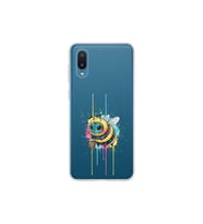 Samsung Galaxy A02 ile uyumlu Splash arı tasarımlı şeffaf silikon kılıf