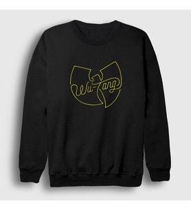 Presmono Unisex Siyah Logo Wu Tang Clan Sweatshirt 304009tt
