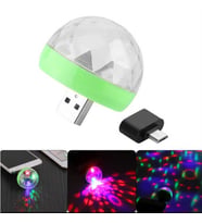 4w Usb Müzik Ritimli Ledli Sihirli Disko Topu Mikro Usb Otg Adaptörü Hediye