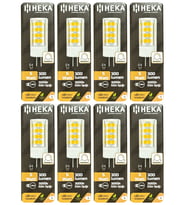 (8 Adet) Heka 5W (35W) 3000K (Sarı Işık) G4 Duylu Dim Edilebilir Led Kapsül Ampul
