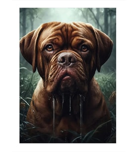 Kahverengi Yavru Köpek Mdf poster