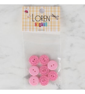 Crafts 8 Li Pembe Düğme - 189