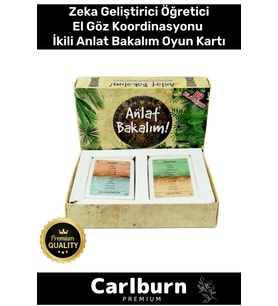 Premium Eğitici Zeka Geliştirici Öğretici Eğlence Aile Parti İkili Anlat Bakalım Mini Oyun Kartları