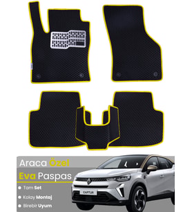 RENAULT CAPTUR 2 (2020-2023) Uyumlu EVA Paspas Tam Set–Araca Özel,Oto Paspas