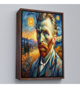 Çerçeveli Vincent van Gogh Tablosu (Siyah)