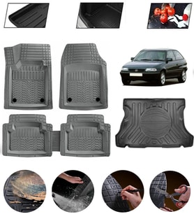 Opel Astra F 1991-1998 Hatchback Uyumlu Paspas Araca Özel Bagaj Havuzu MBS Gri