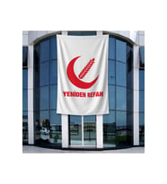 Yeniden Refah Partisi Bayrağı 140gr Premium Raşel Kumaş 400x600cm