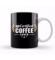 Certified Coffee Lover Caffeine Addict Kupa Bardak Porselen