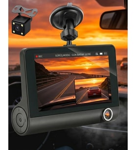 Çift Lens Araç Güvenlik Kamerası G Sensörlü Full HD