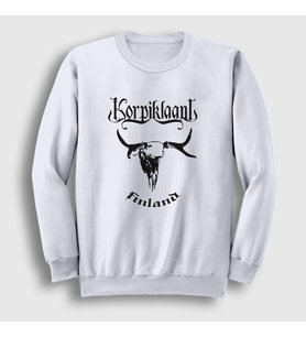 Presmono Unisex Beyaz Finland Korpiklaani Sweatshirt 161722tt (Beyaz)