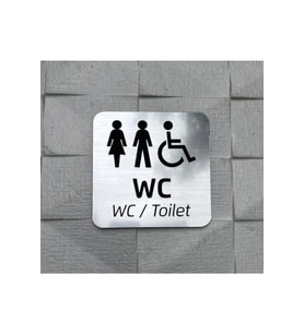 Metallice Silver Seri Wc Yönlendirme Tabelası