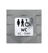 Metallice Silver Seri Wc Yönlendirme Tabelası