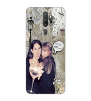 Oppo A5 2020 / A9 2020 Uyumlu Lana Del Rey ve Taylor Swift Desenli Şeffaf Telefon Kılıfı
