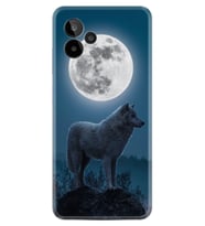 General Mobile GM 24 Pro Kılıf Resimli Desenli Silikon Platinium Series Moon Wolf 1820