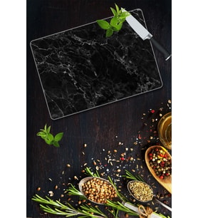Saban Siyah Mermer  Cam Kesme Tahtası - Cam Kesme Tablası  20 Cm X 30 Cm
