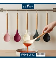 IVORY BAMBU SAPLI SİLİKON KAŞIK (Karışık Renkli)
