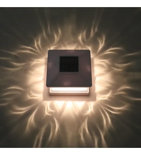 8 Adet Güneş Enerjili Dekoratif Direk Üstü Solar LED Bahçe ve Teras Aydınlatma Lambası Kristal Tasarımlı Beyaz Işık
