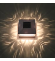 8 Adet Güneş Enerjili Dekoratif Direk Üstü Solar LED Bahçe ve Teras Aydınlatma Lambası Kristal Tasarımlı Beyaz Işık