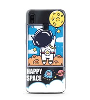 Samsung Galaxy A20/A30 Uyumlu Astronot Desenli Şeffaf Telefon Kılıfı