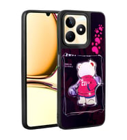 Realme C55 Uyumlu Kılıf Parlayan Kabartmalı İkonik Figürlü Zore Amas Silikon Kapak