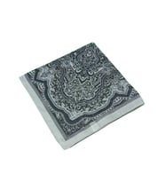 Mısırlı Eşarpları Büyük Boy Etnik Desenli Eşarp 120x120 cm (Gri)