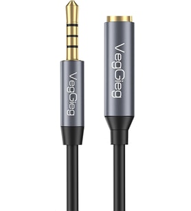 3.5mm TRSS Aux Kulaklık Mikrofon Ses Uzatma Kablosu 2 Metre