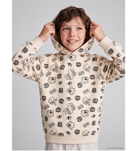 LCW Kids Ekru Brawl Stars Baskılı Erkek Çocuk Sweatshirt