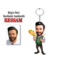Kisiye Özel Karikatür RESSAM anahtarlık