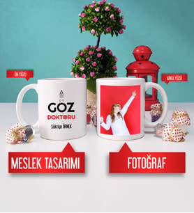 Göz Doktoru Kupa Bardak Fotoğraflı
