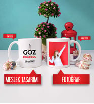 Göz Doktoru Kupa Bardak Fotoğraflı