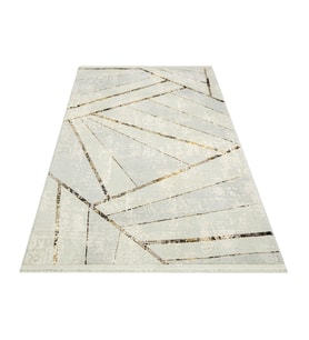 Gri Halı Salon Halısı Modern Stil Geometrik Desenli Yumuşak Dokulu Ev Tekstili Koridor