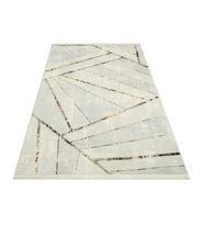 Gri Halı Salon Halısı Modern Stil Geometrik Desenli Yumuşak Dokulu Ev Tekstili Koridor