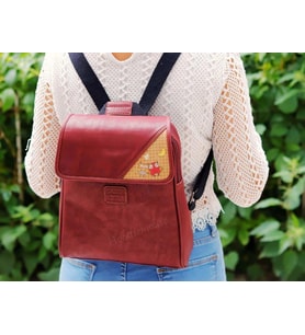 Baykuş Figürlü Business Sırt Çantası Etnik Bohem Style - BORDO