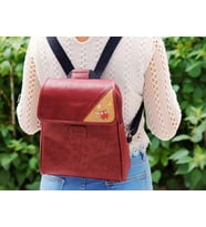Baykuş Figürlü Business Sırt Çantası Etnik Bohem Style - BORDO