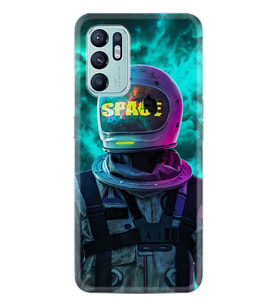 Oppo Reno 6 Kılıf Resimli Desenli Silikon Platinium Series Space 1854