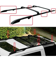 Land Rover Uyumlu Discovery 3 2004 2009 Tavan Çıtası Siyah Parça