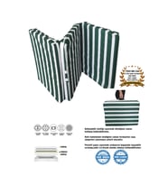 Katlanır Yer Yatağı Ve Tek Kişilik Sünger Katlanır Minder Yatak 70x180 Cm 6 Cm-YEŞİL BEYAZ