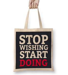 Stop Wishing Start Doing Gym Inspiration Bez Çanta Uzun Saplı
