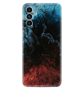 Samsung A23 A31 A32 A50 A51 A52 A53 A70 Kılıf Desenli Silikon Red Blue Black Abstact 1386