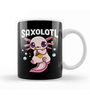 Cute & Funny Saxolotl Adorable Sax Playing Axolotl Kupa Bardak Porselen