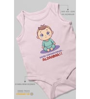 Sakin Görünüyorum Aldanma! Baskılı Bebek Zıbını – Çıtçıtlı Body  %100 Pamuk Sıfır Kol (Bebek Pembesi)