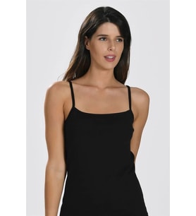 Amora Secret İp Askılı Siyah Ribana Atlet