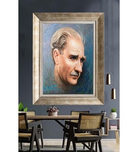 Gümüş Çerçeveli Atatürk Tablo za163