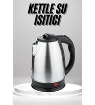 Mey İthalat® Su Isıtıcı 220 - 240 V Paslanmaz Çelik Kettle Uzun Ömürlü 2000 Watt