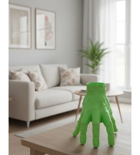3D Yeşil El Biblo 27X22 Cm Dikkat Çekici Ev Dekorasyonu