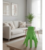 3D Yeşil El Biblo 27X22 Cm Dikkat Çekici Ev Dekorasyonu