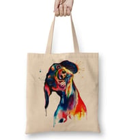 Dog Dog Köpek Pug Bez Çanta Uzun Saplı