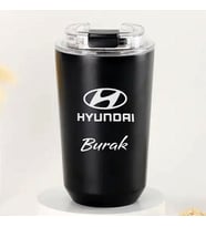Kişiye Özel Retro Stil 240ml Vakumlu Isı Korumalı Araç Baskılı Termos Kupa (Siyah)